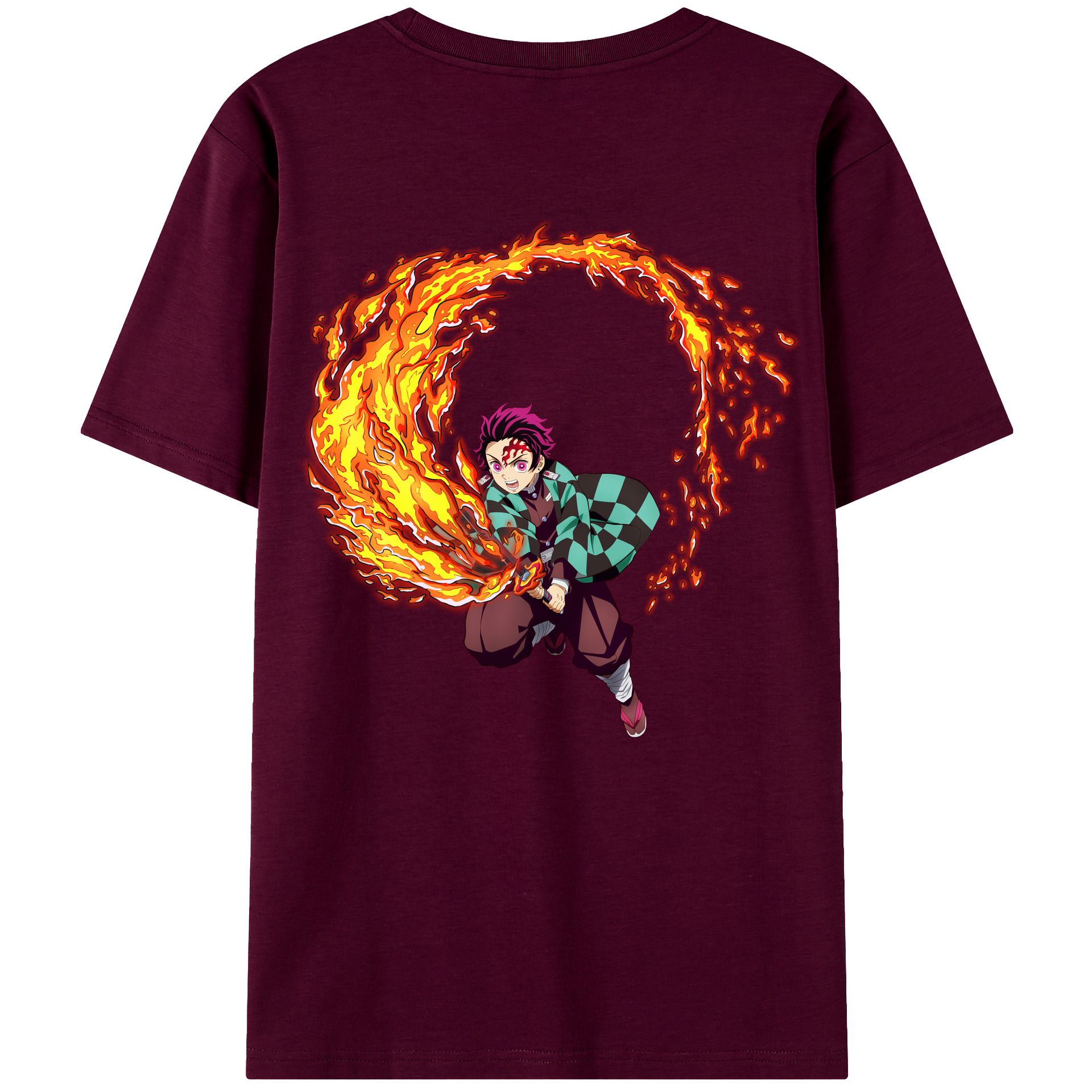 （画像用） 鬼滅の刃 竈門 炭治郎／かまど たんじろう Kamado Tanjirou レディース半袖Tシャツ(バックプリント)